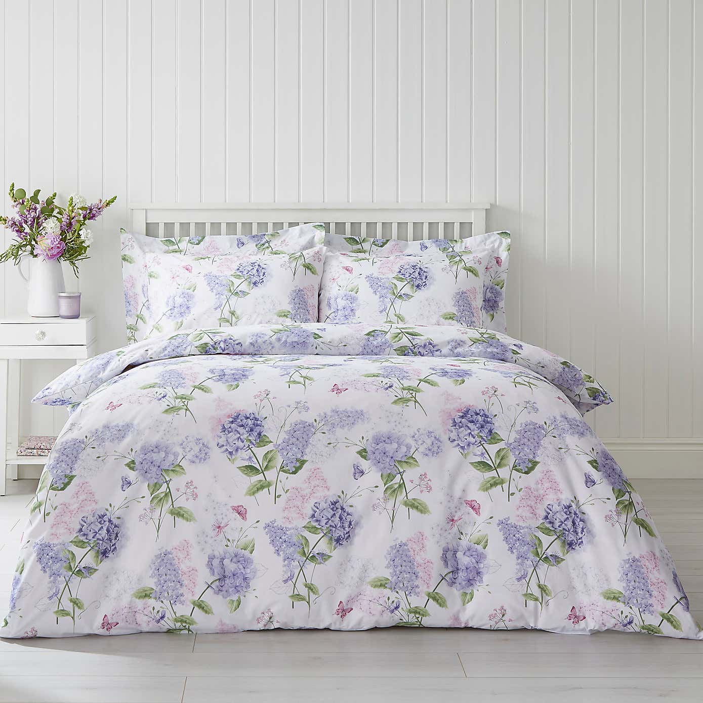 Wild Hydrangea Lilac Oxford Pillowcase