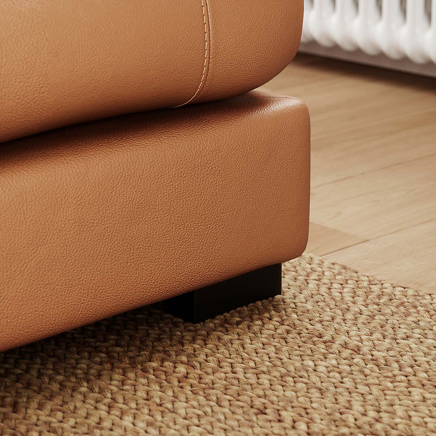 Carson Classic Leather Large Corner Chaise Sofa