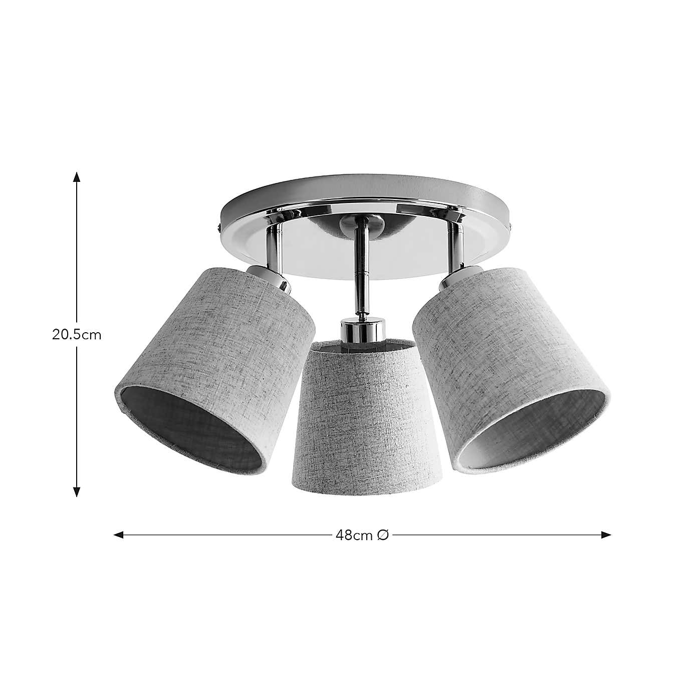 Preston 3 Light Adjustable Spotlight