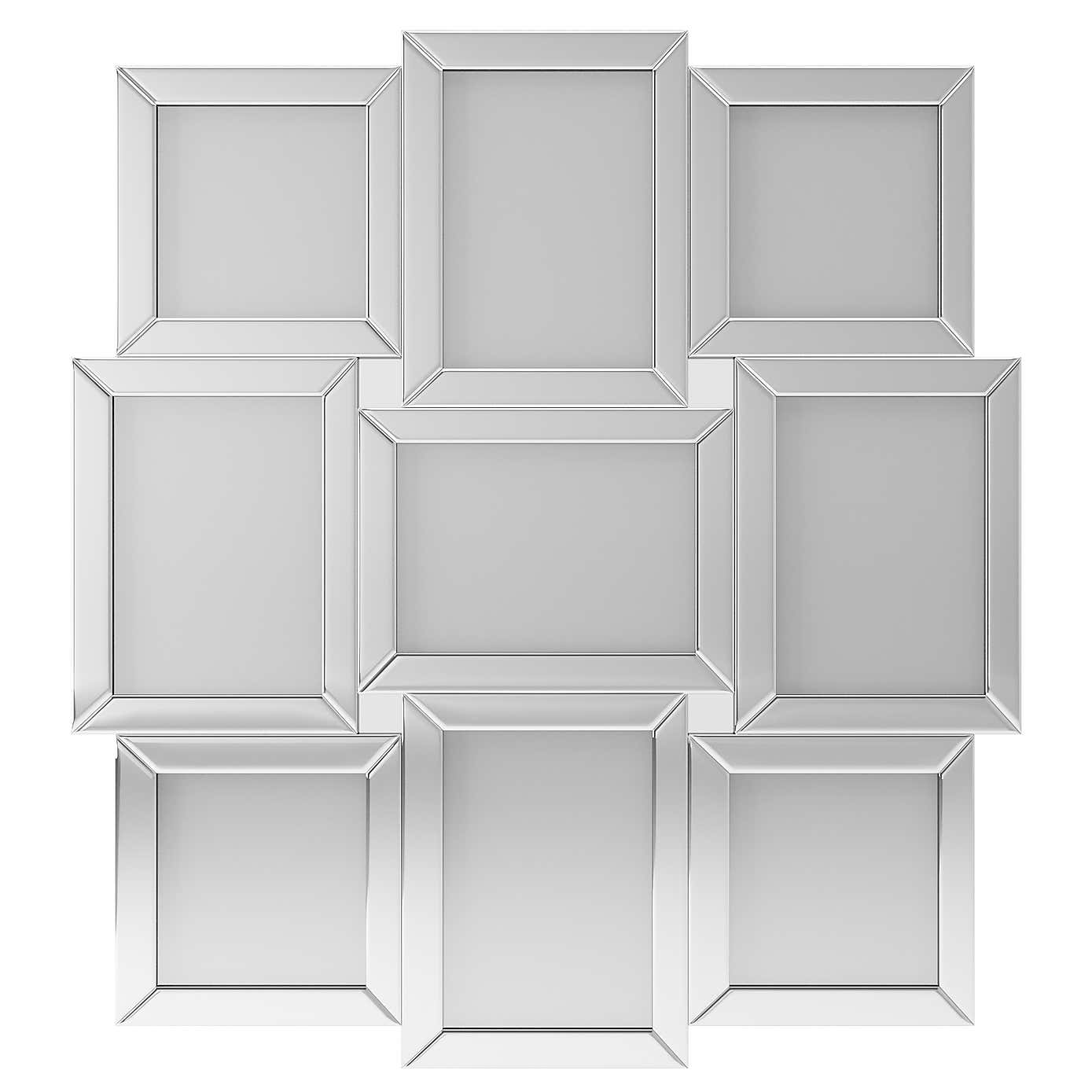 Silver Mirrored Multi Photo Frame