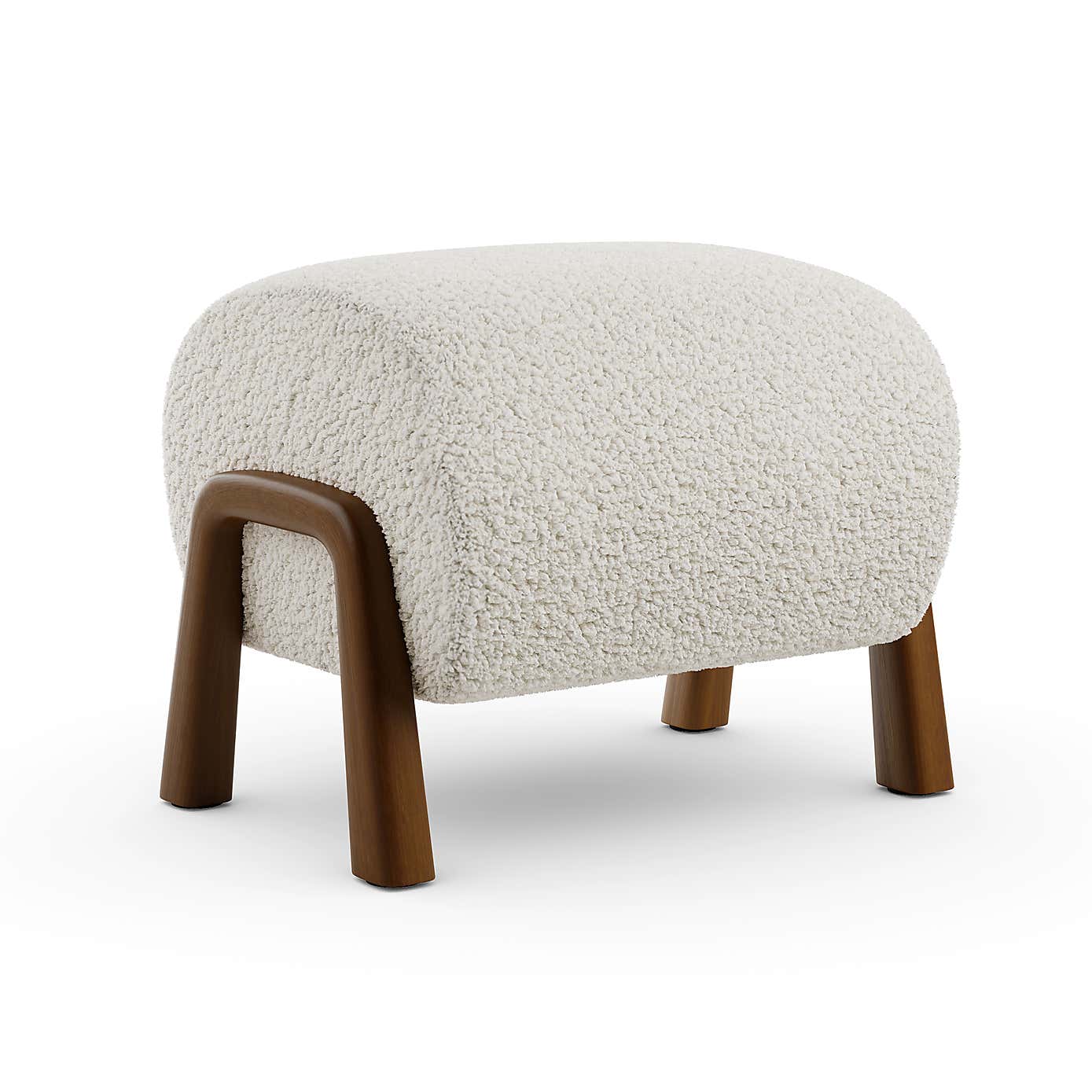 Curved Wooden Footstool, Borg