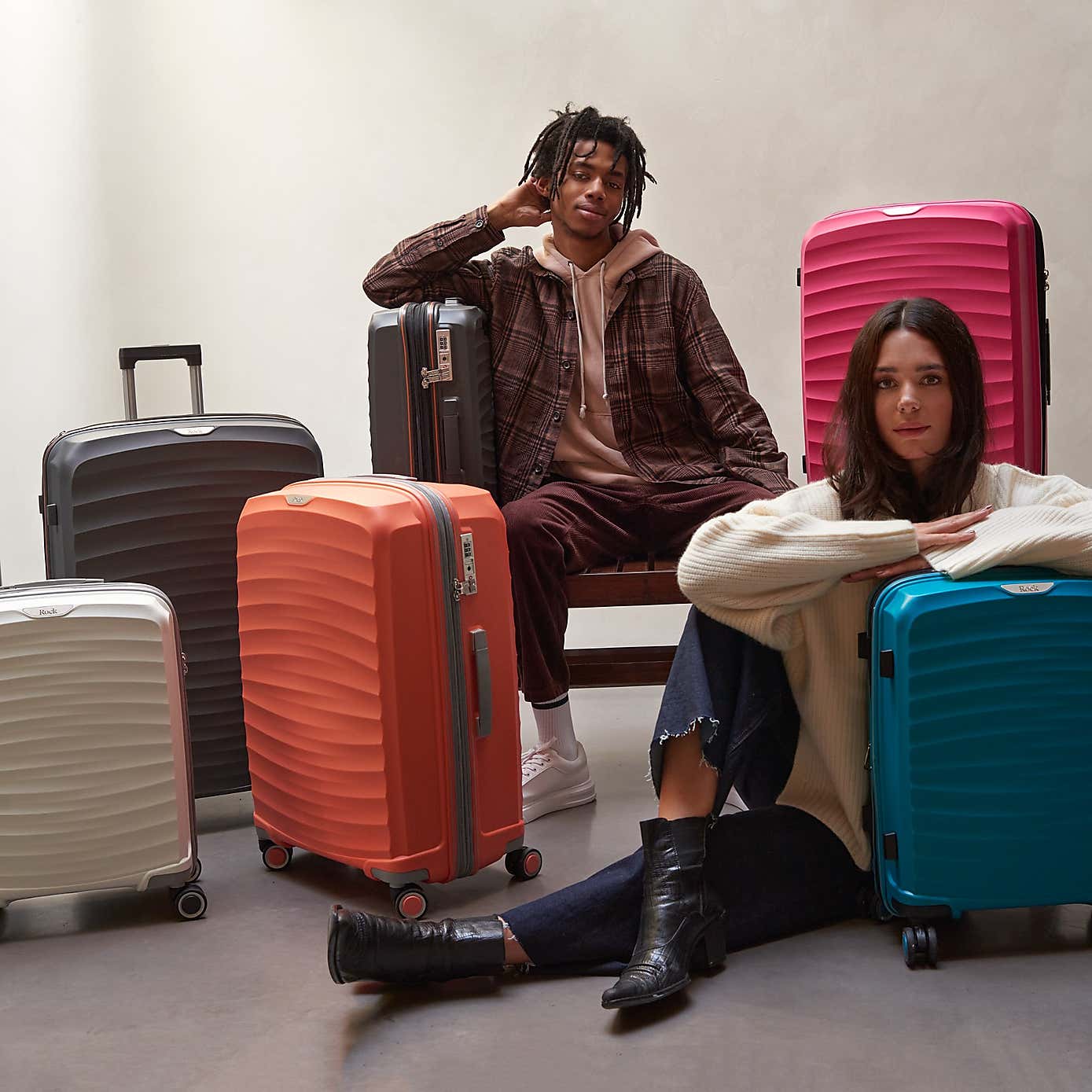 Rock Luggage Sunwave Set of 3 Suitcases