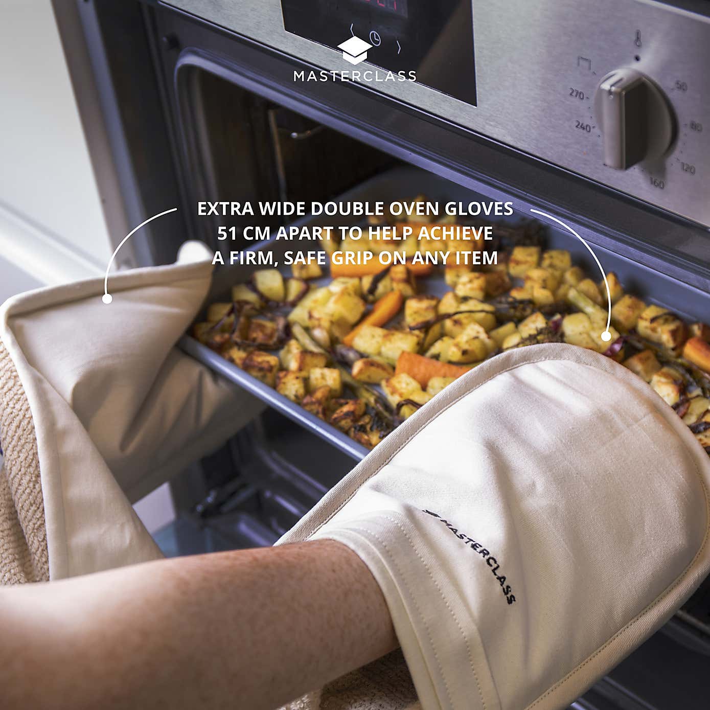 MasterClass Cotton Double Oven Glove