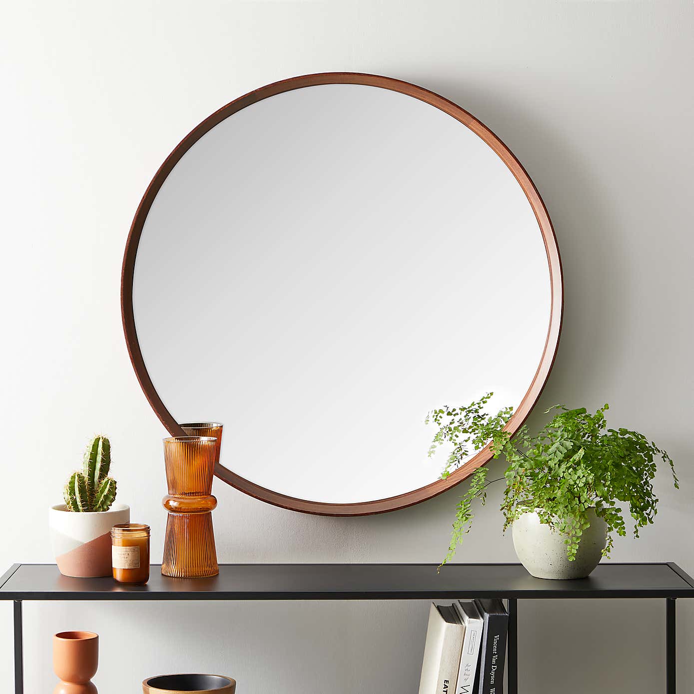 Elements Round Framed Wall Mirror