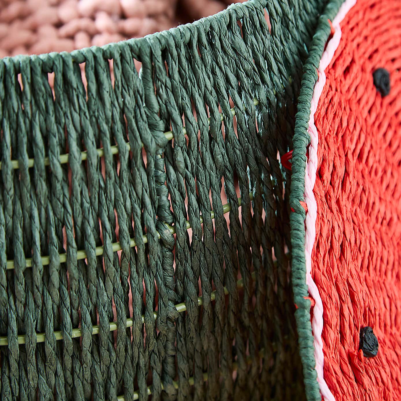 Watermelon Woven Basket