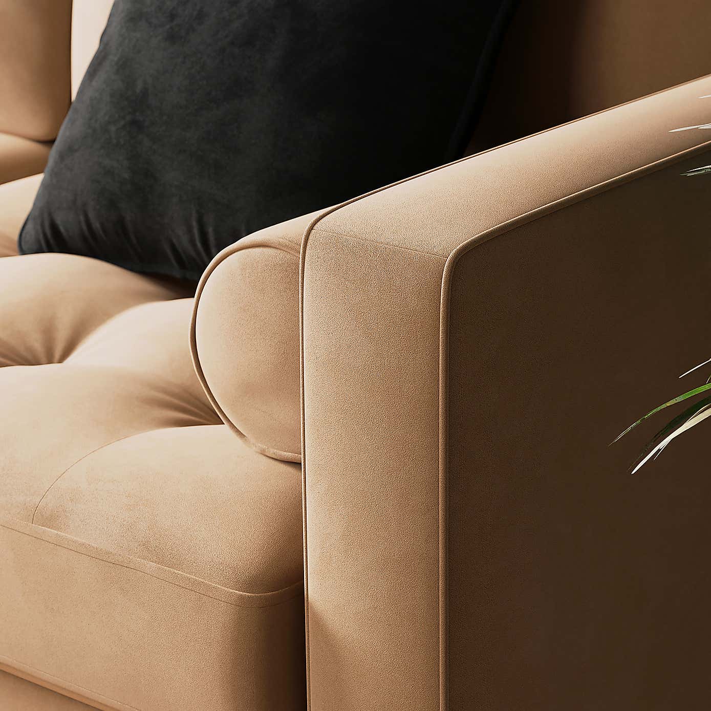 Zoe Velvet 3 Seater Double Sofa Bed