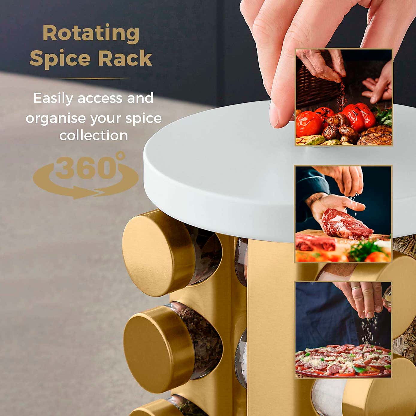 Tower Cavaletto 12 Jar Spice Rack Set