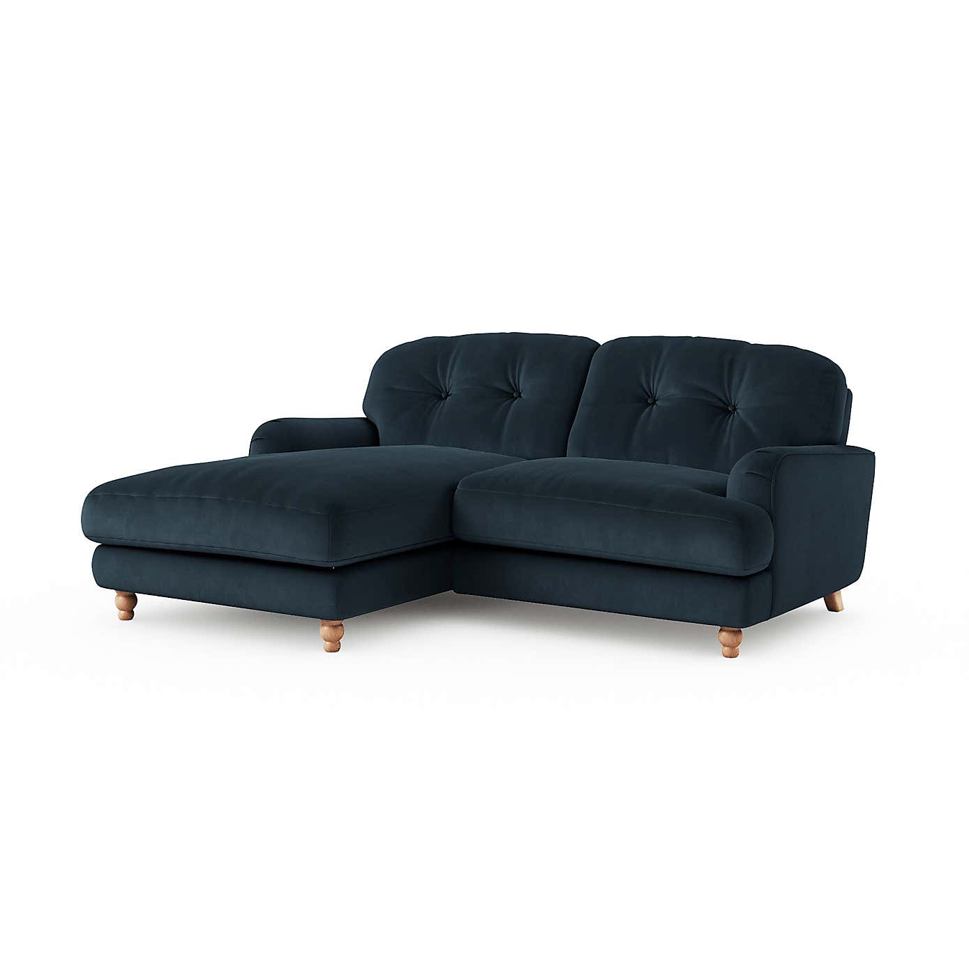 Martha Matte Plush Velvet Corner Chaise Sofa