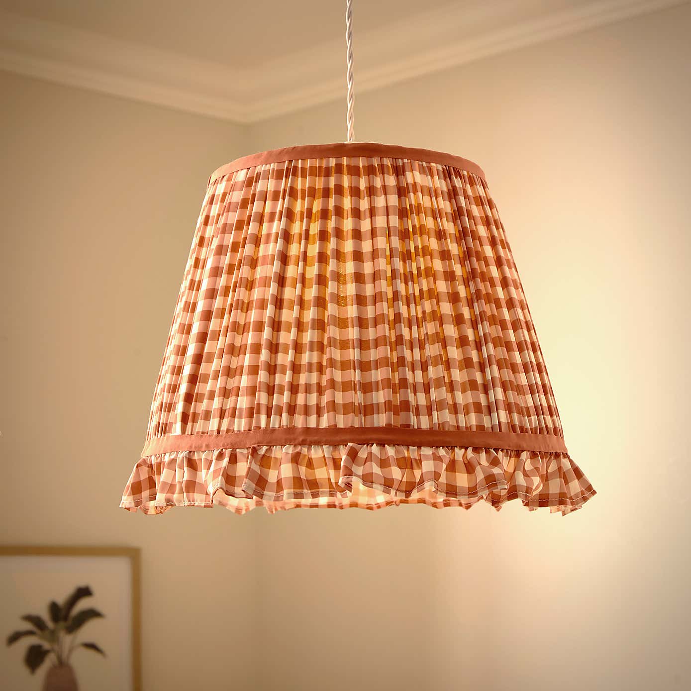 Carys Frilled Gingham Lamp Shade