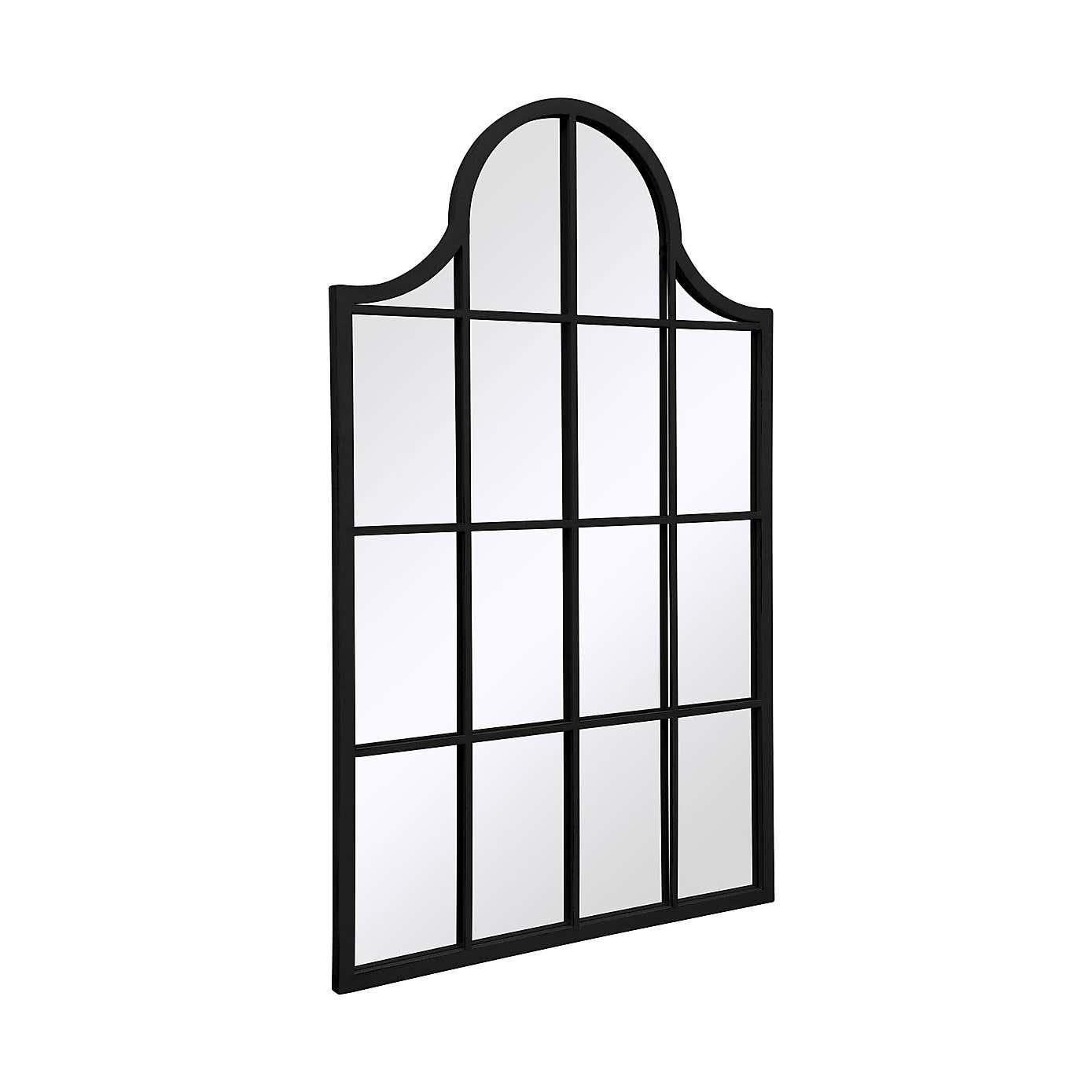 Arcus Window Pane Arched Indoor Outdoor Wall Mirror