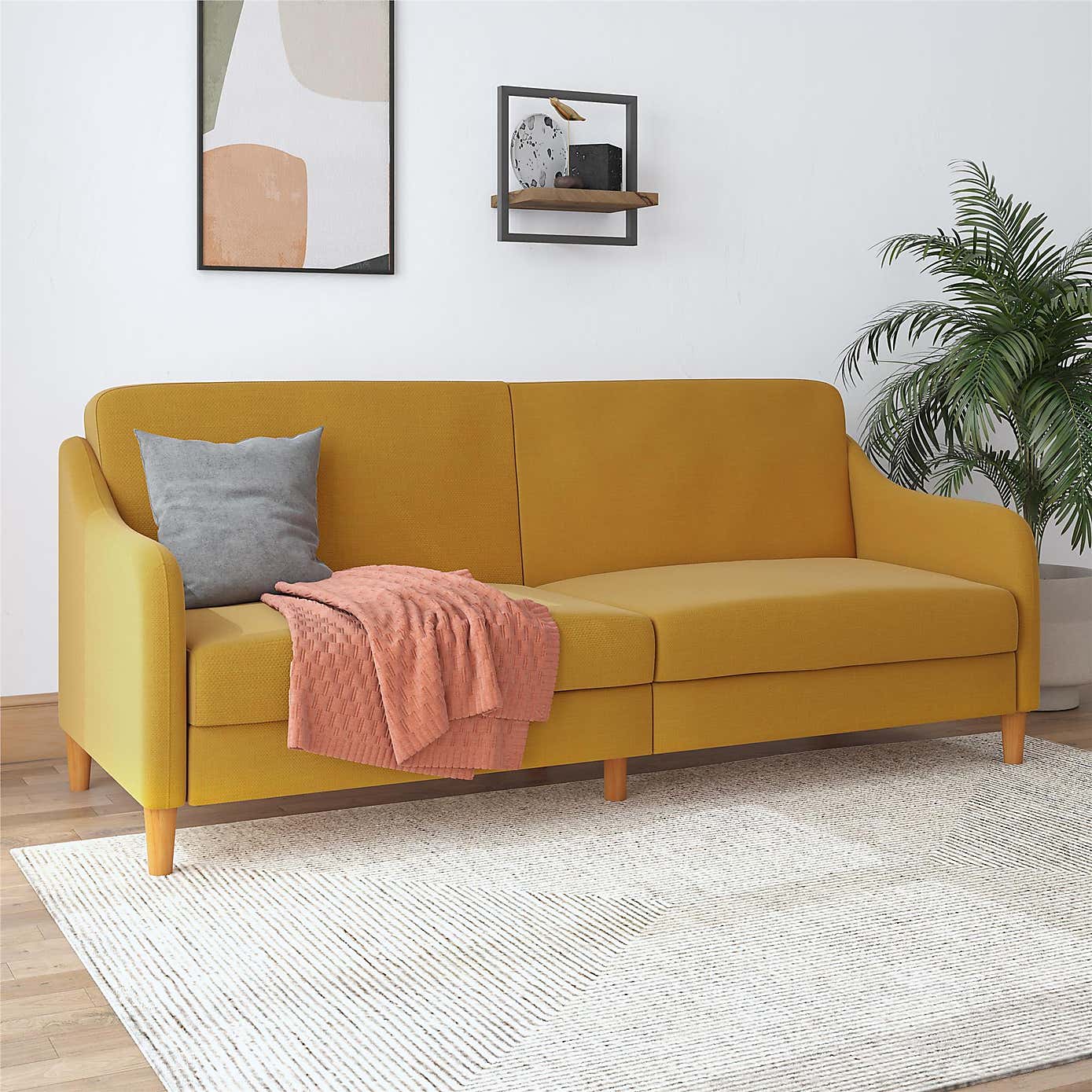 Jasper Linen Sprung Double Sofa Bed