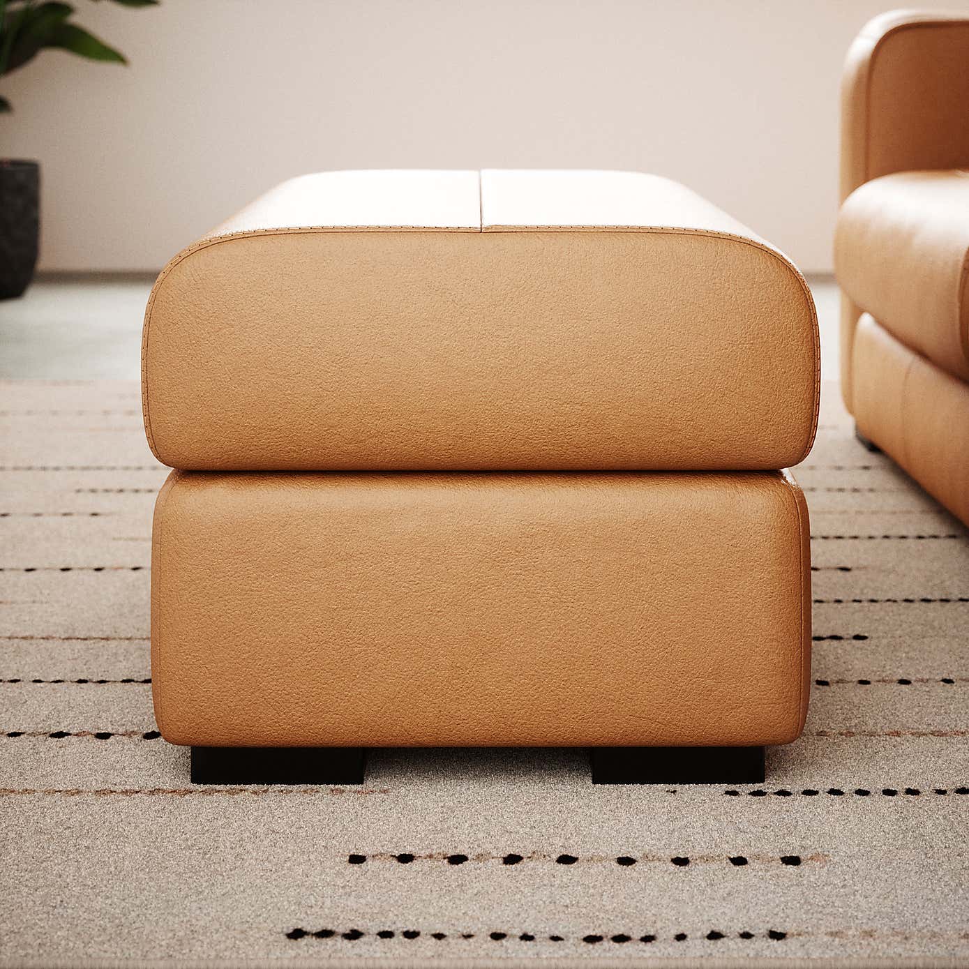 Carson Vintage Leather Footstool
