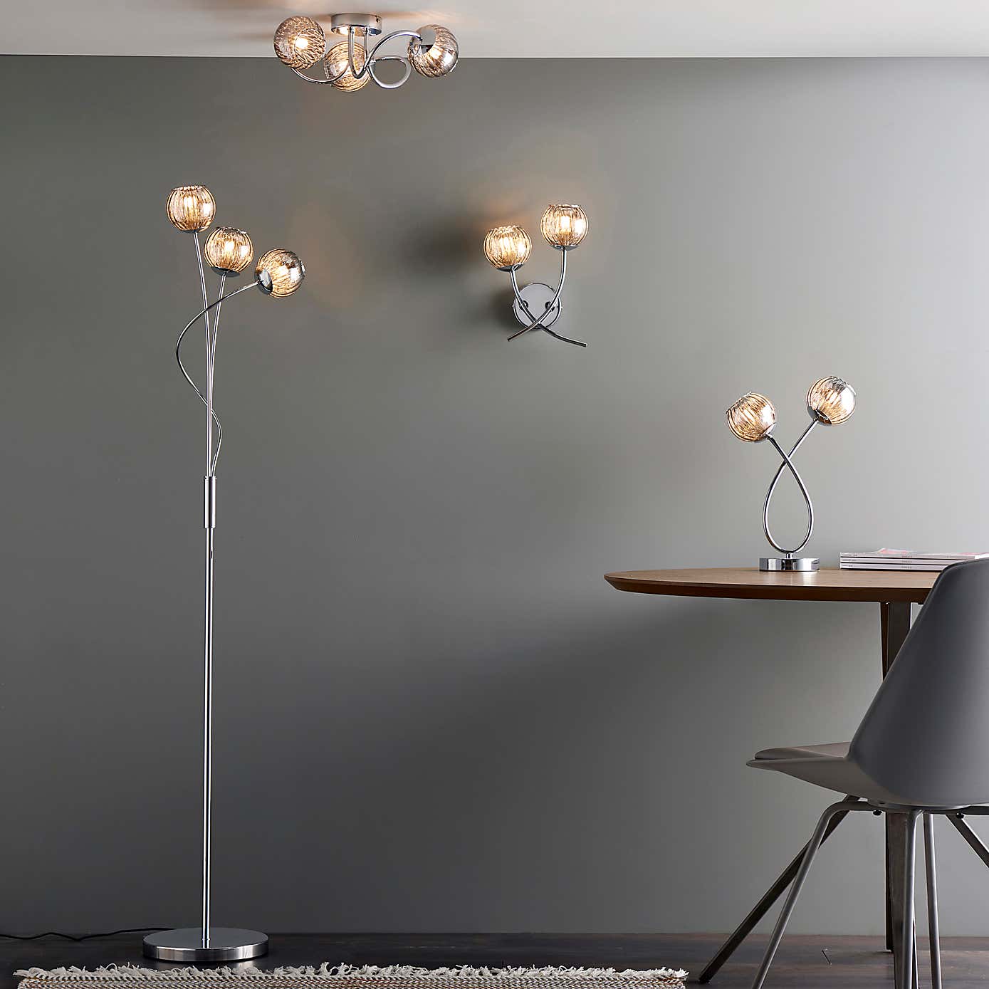 Arta 2 Light Chrome Wall Light