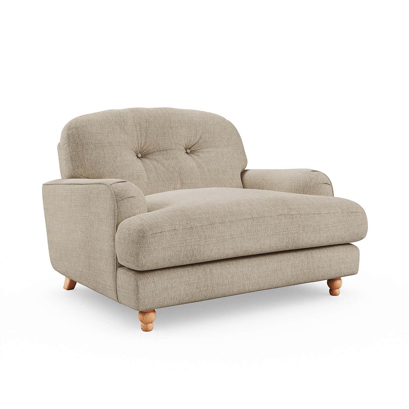 Martha Faux Linen Snuggle Chair