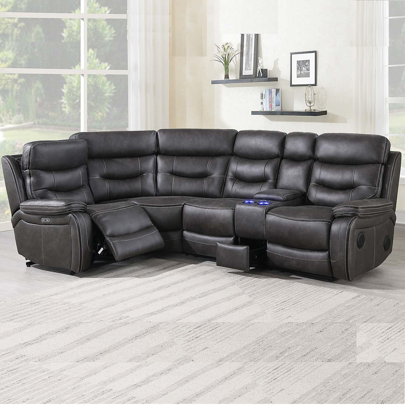 Image Furnishings Noah Tech Corner Recliner Sofa