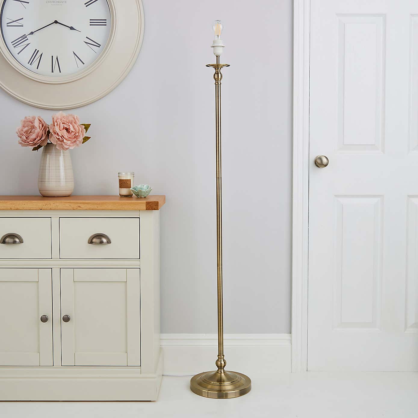 Irene Touch Antique Brass Floor Lamp Base