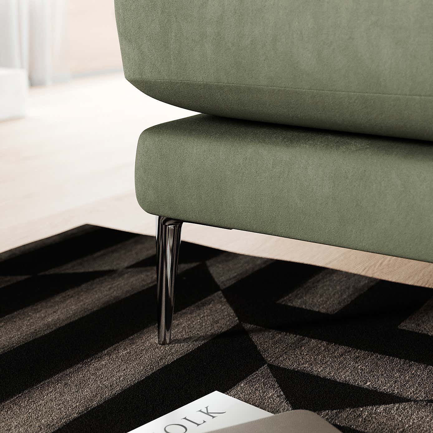 Lawson Matte Plush Velvet 2 Seater Sofa