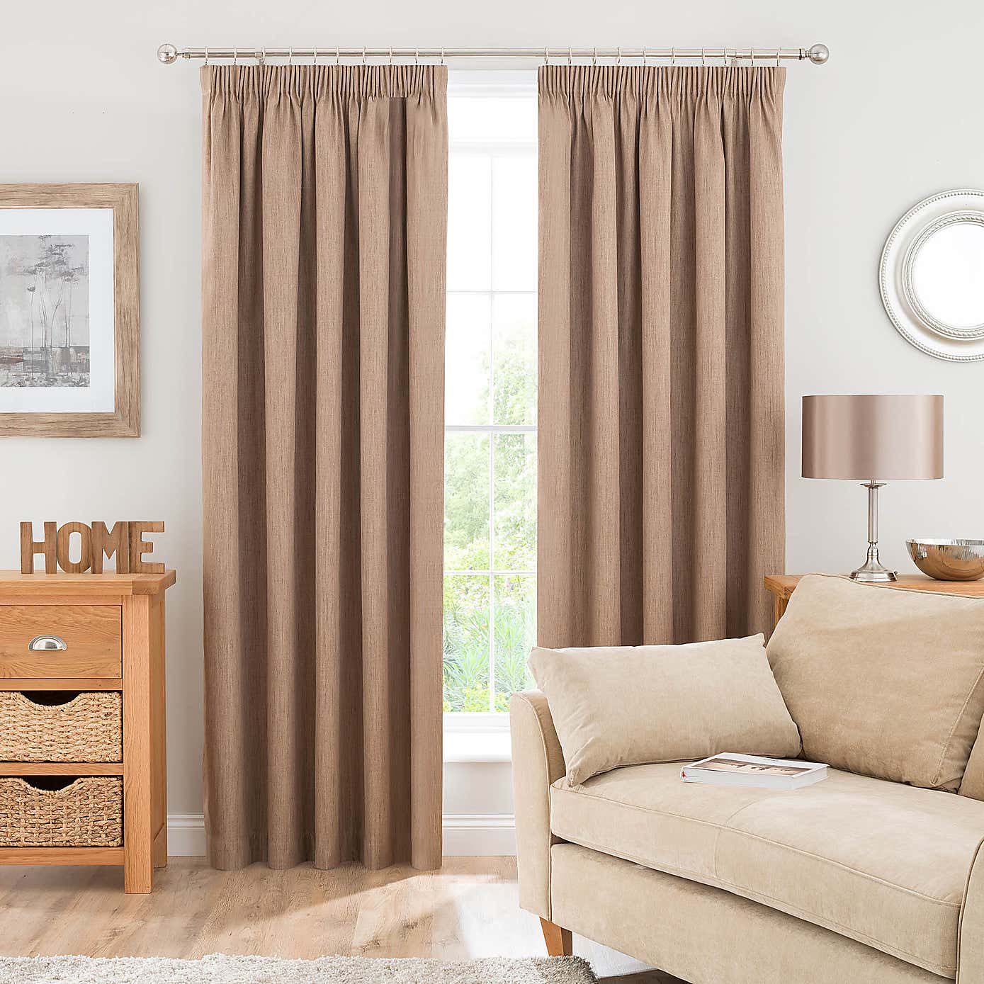 Solar Blackout Pencil Pleat Curtains