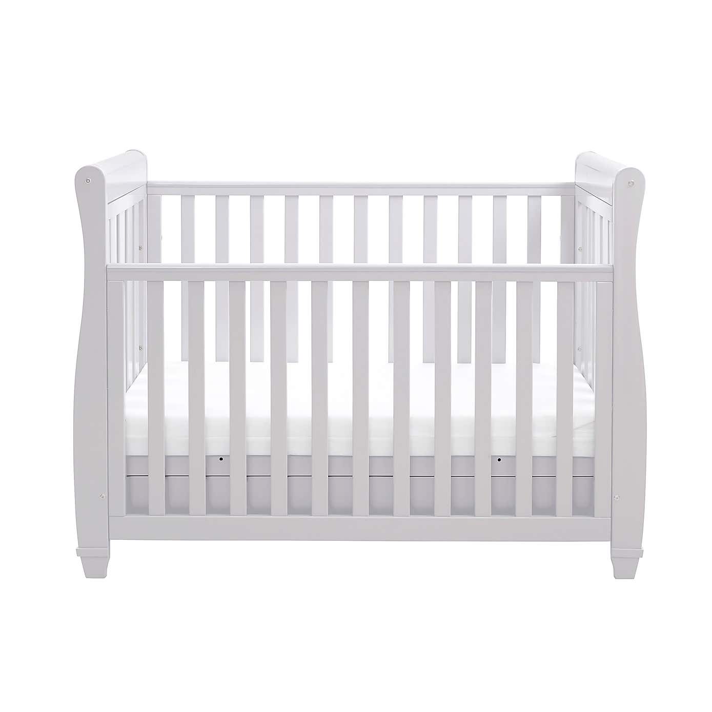 Babymore Eva Sleigh Cot Bed with Drawer