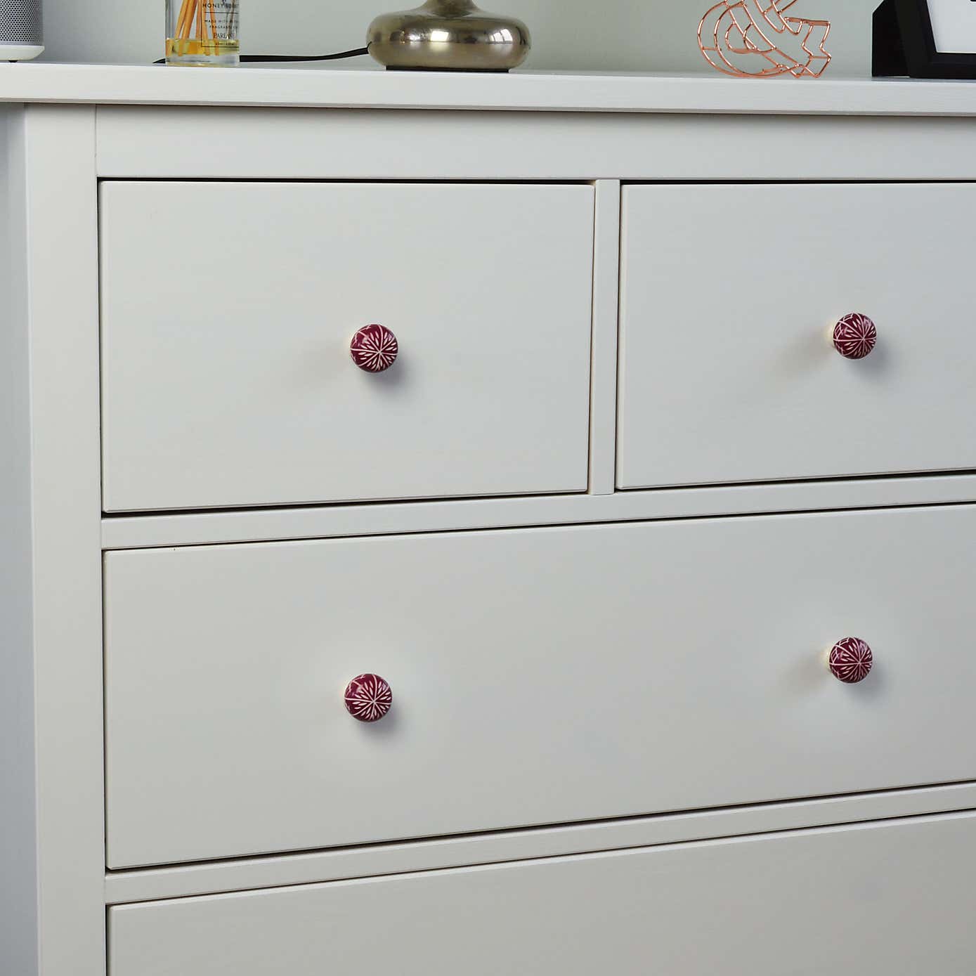 Pack of 6 Nicola Spring Resin Drawer Knobs