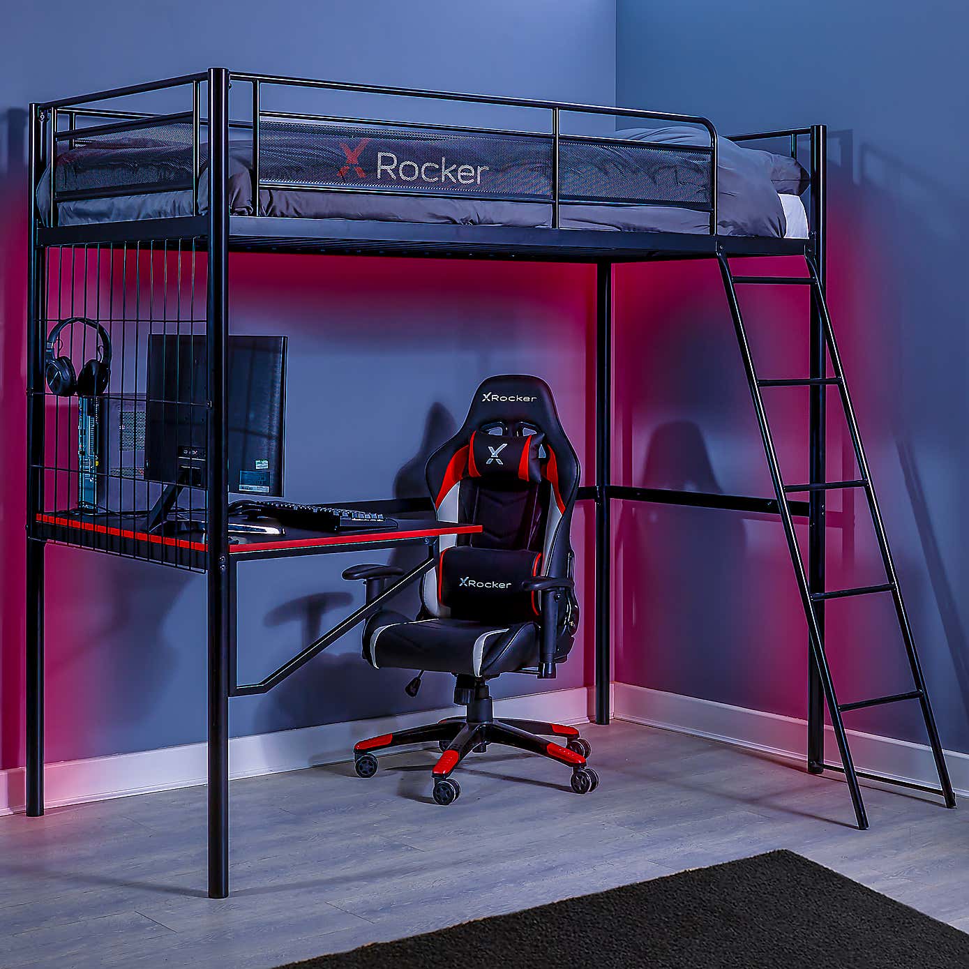 X Rocker Icarus XL Gaming High Sleeper Bunk Bed