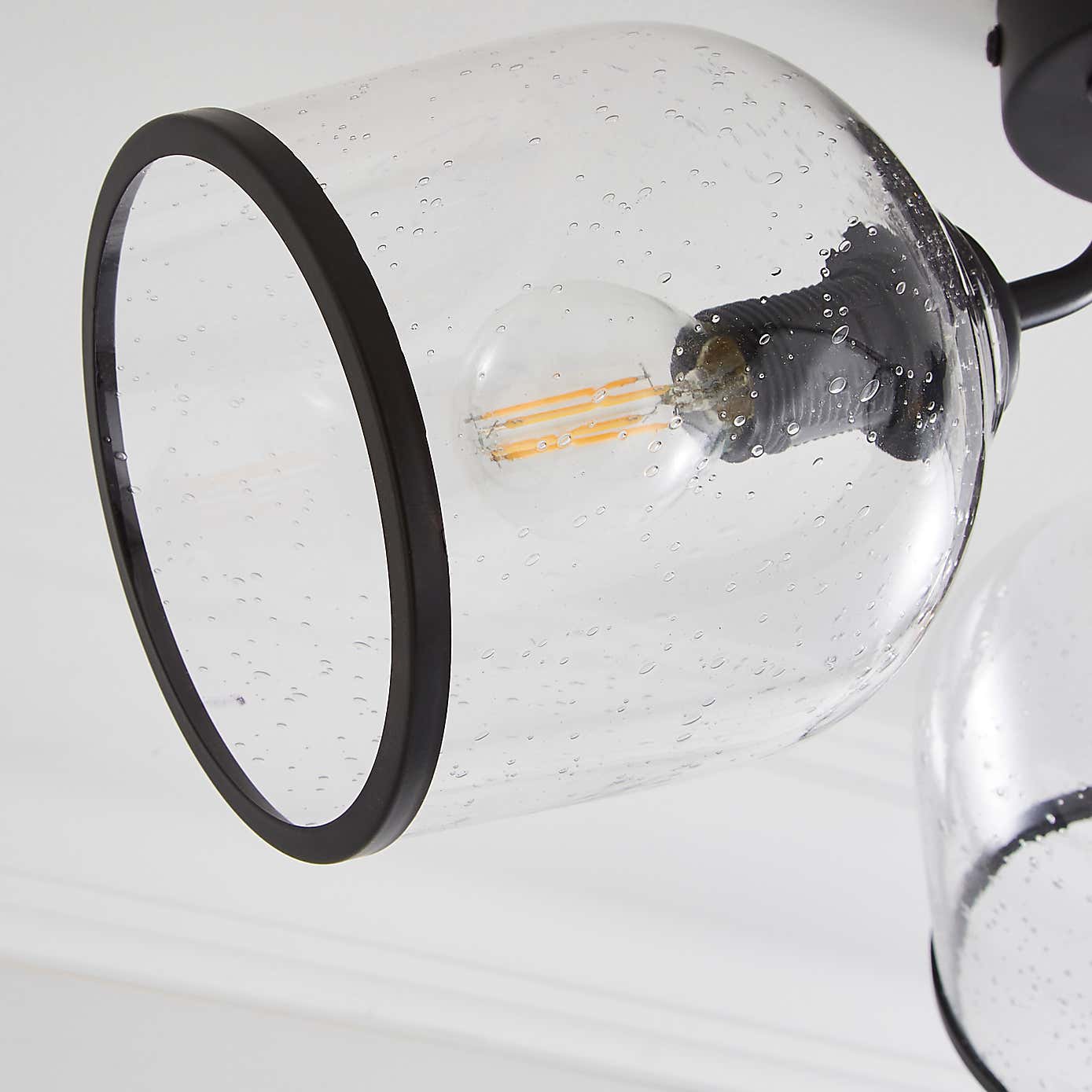 Lenny 3 Light Semi Flush Ceiling Fitting