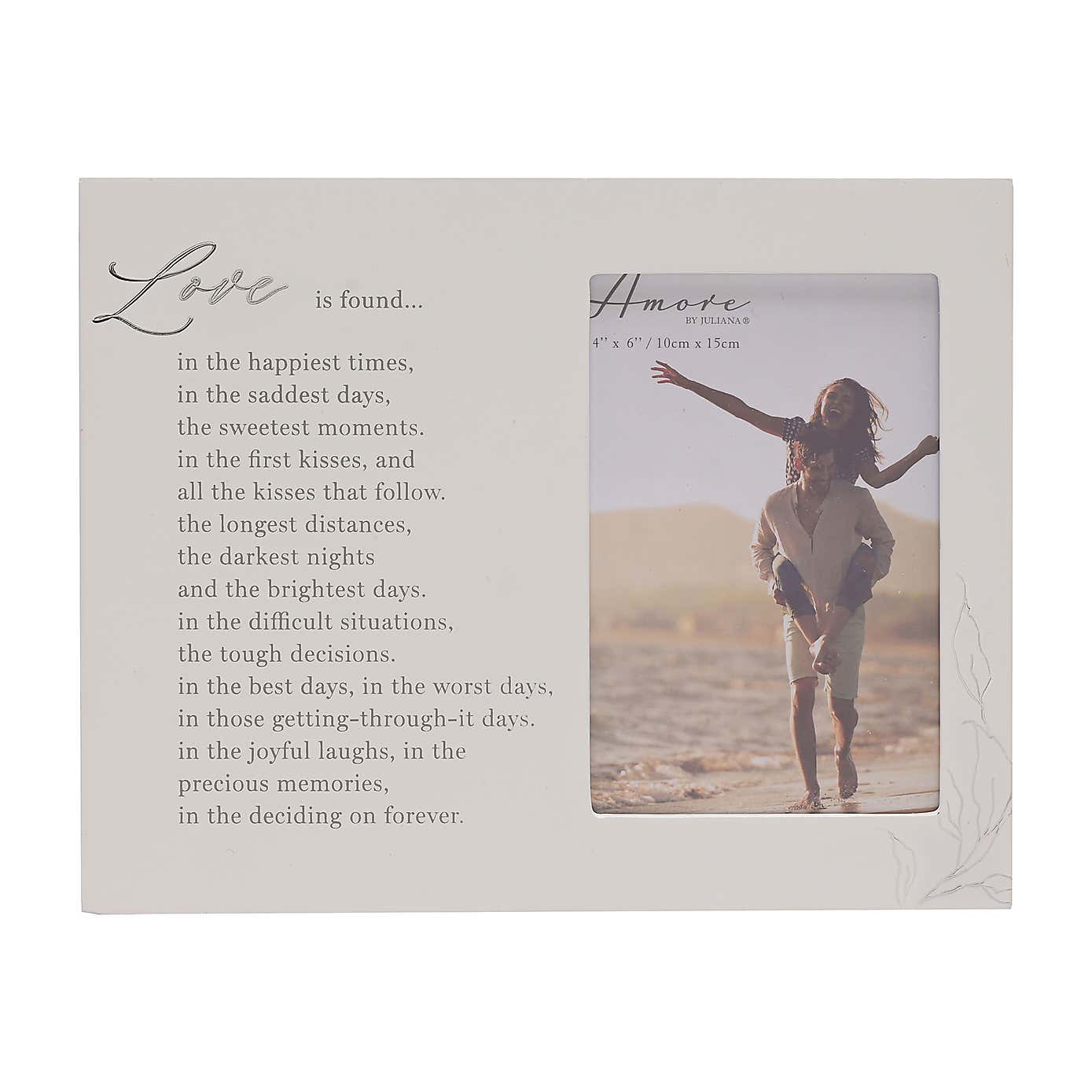 Amore White Love Verse Photo Frame