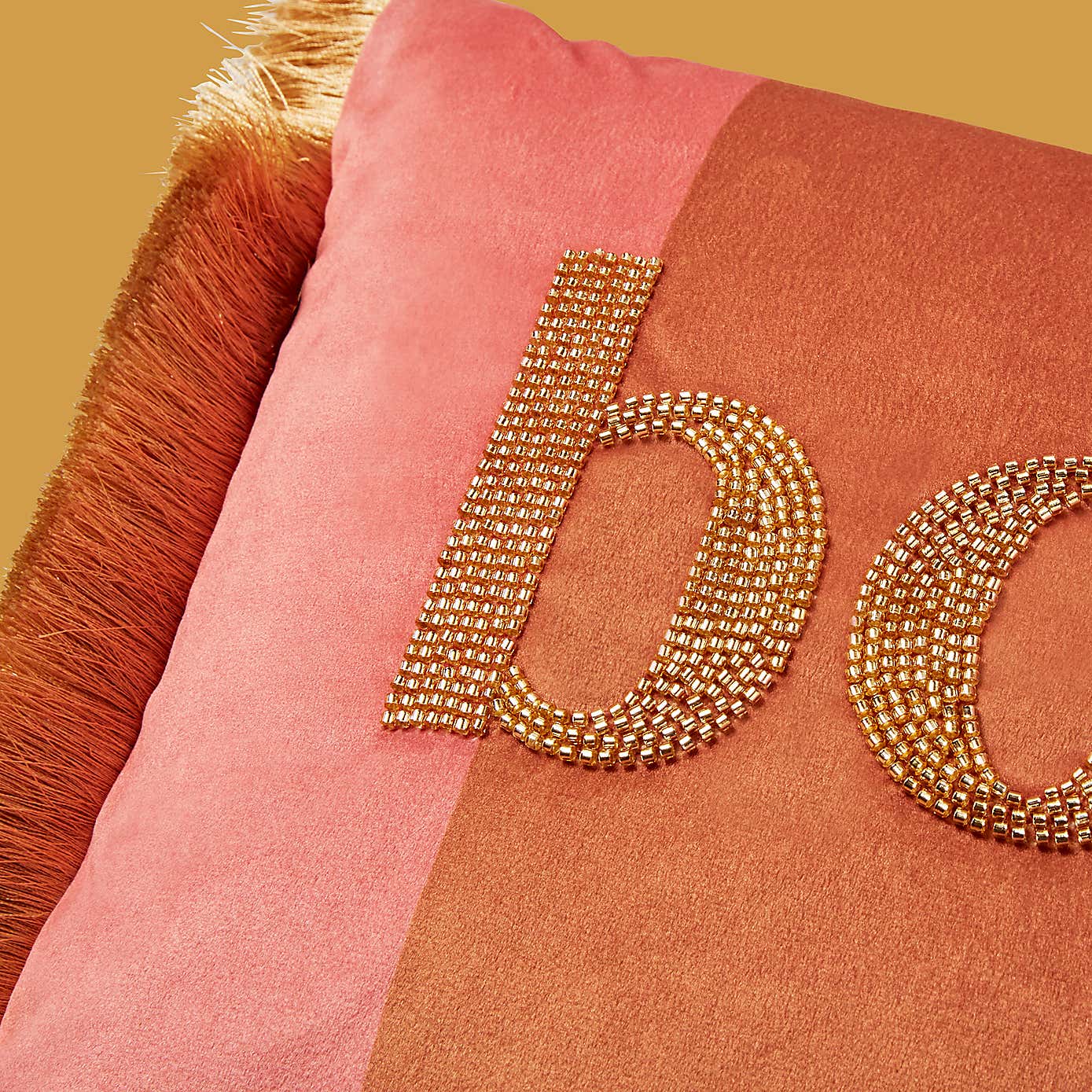 Boujee Beaded Rectangular Cushion