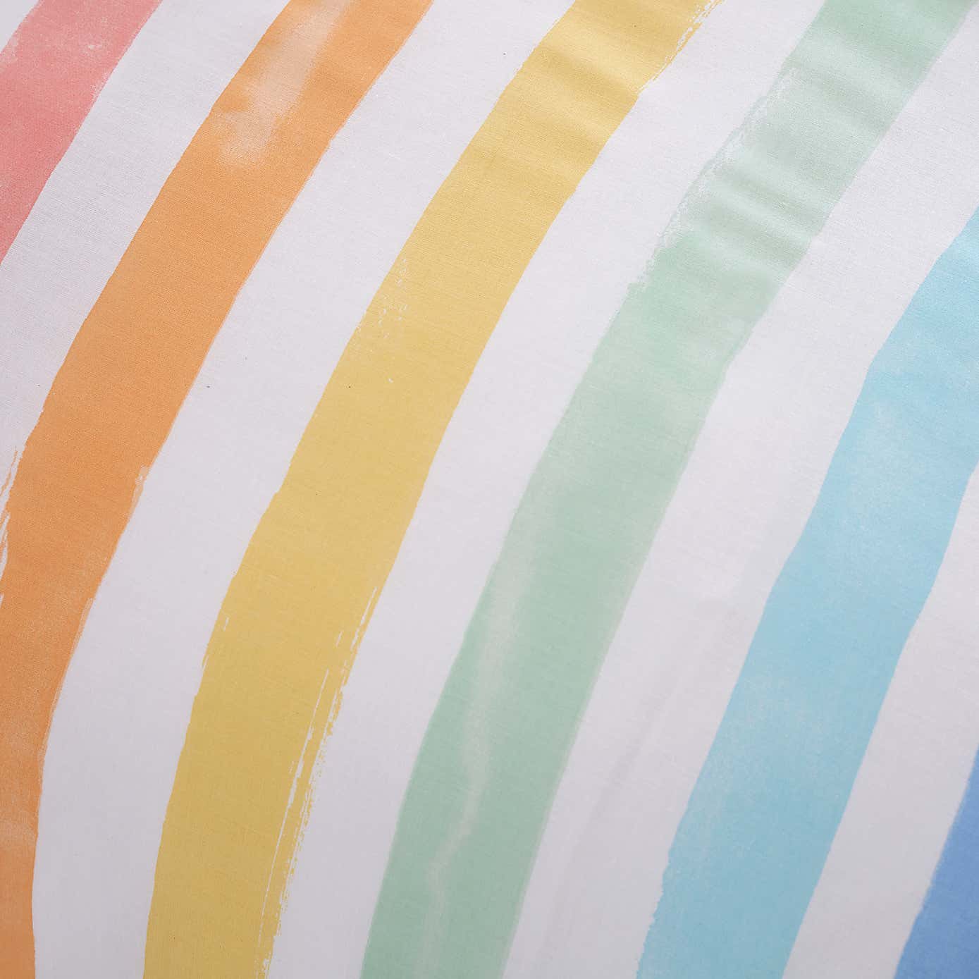 Rainbow Watercolour Stripe Duvet Cover & Pillowcase Set