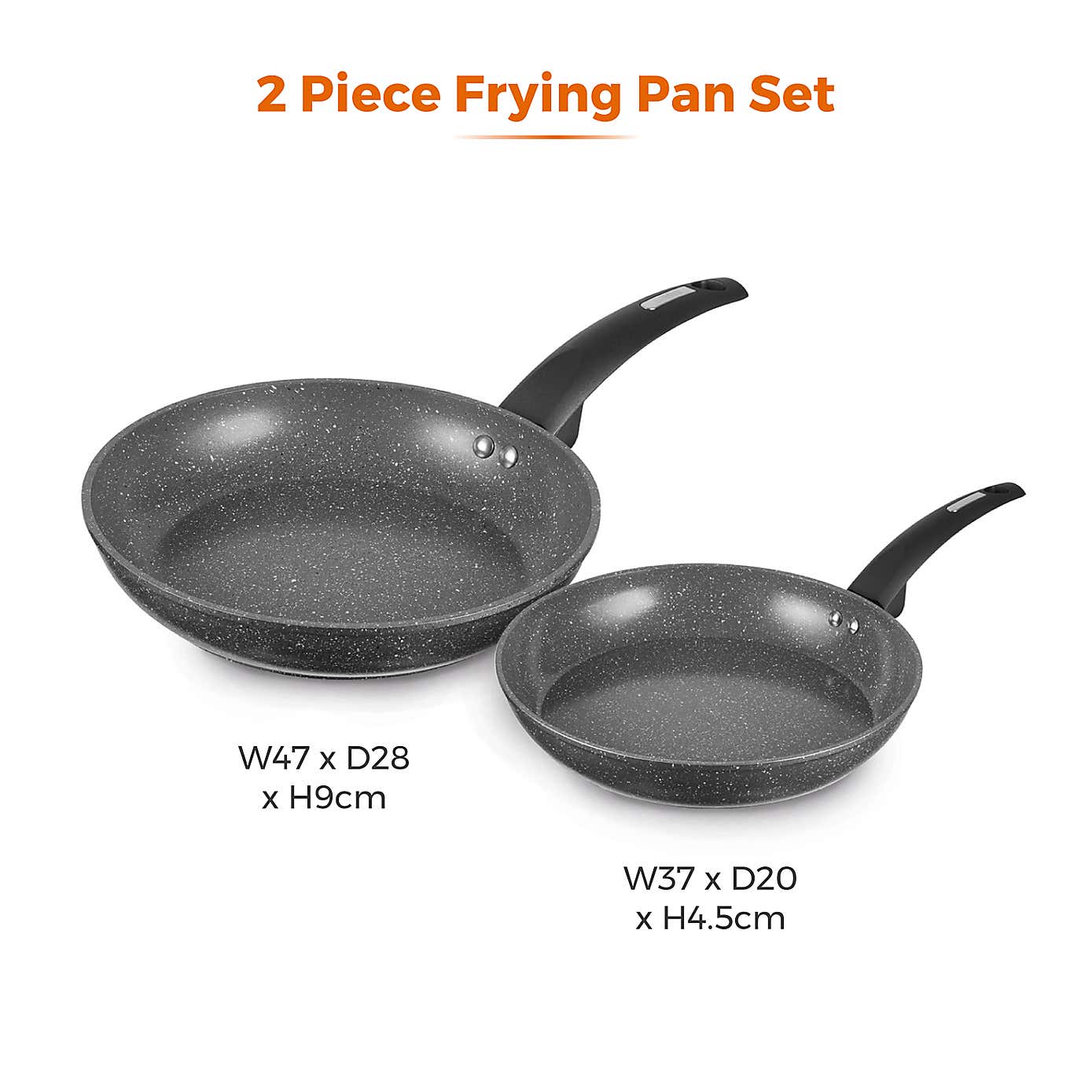 Tower Cerastone Non-Stick Forged Aluminium 2 Piece Frying Pan Set