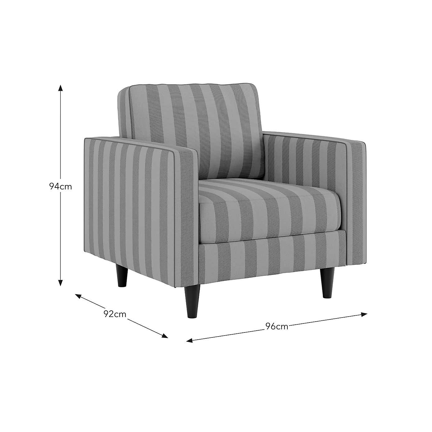 Zoe Elements Two Tone Woven Stripe Armchair