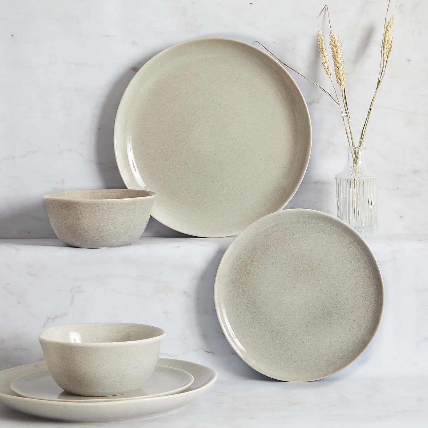 Amalfi White 12 Piece Dinner Set