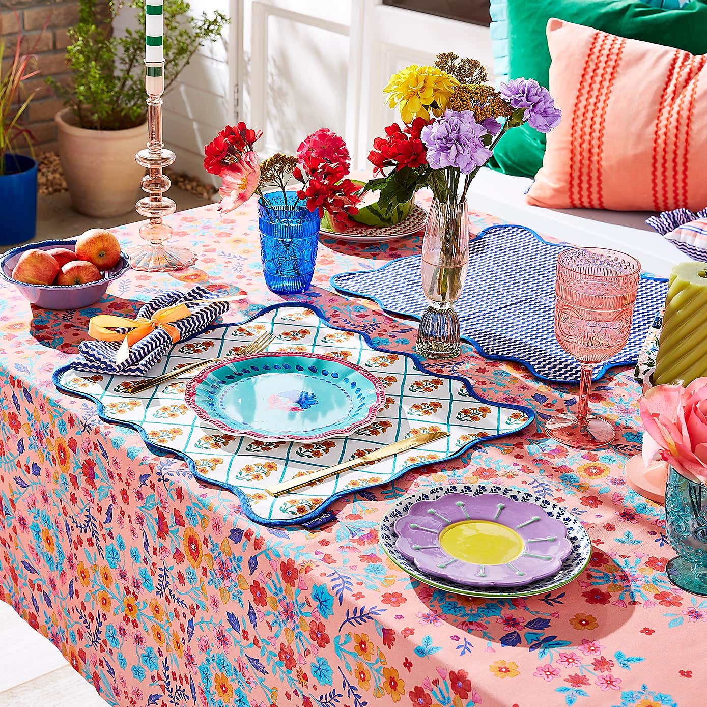 Sophie Robinson Set of 2 Block Print Placemats