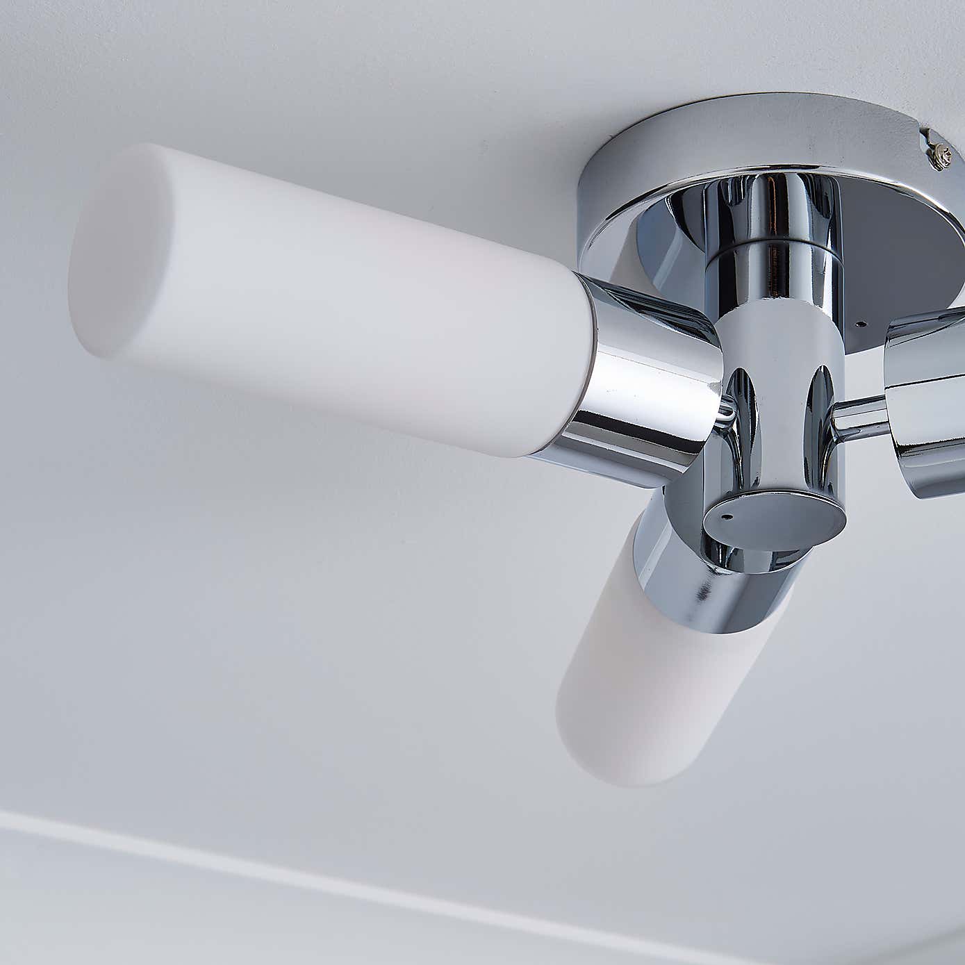 Porto 3 Light Bathroom Flush Fitting Chrome