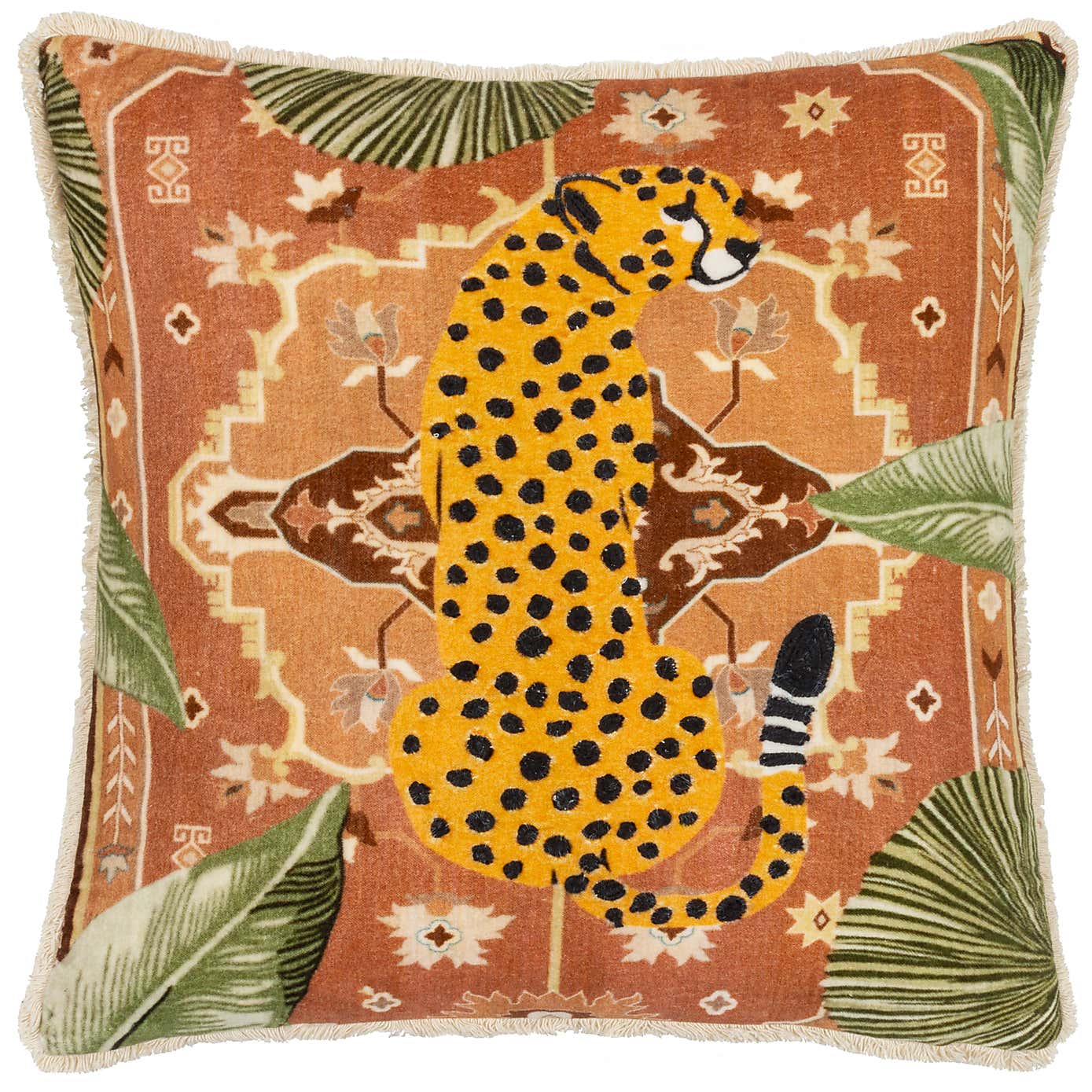 Kilim Cheetah Square Cushion