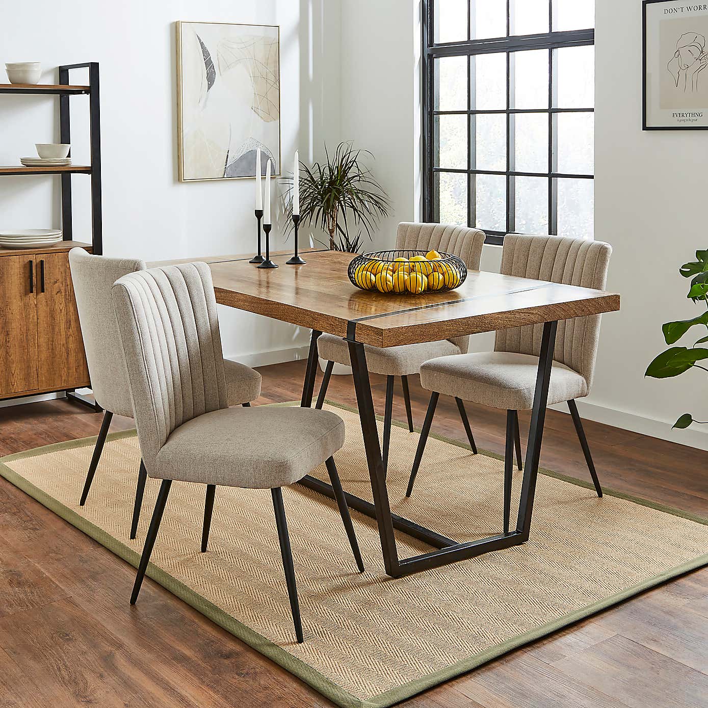 Taylor Dining Chair, Natural Fabric