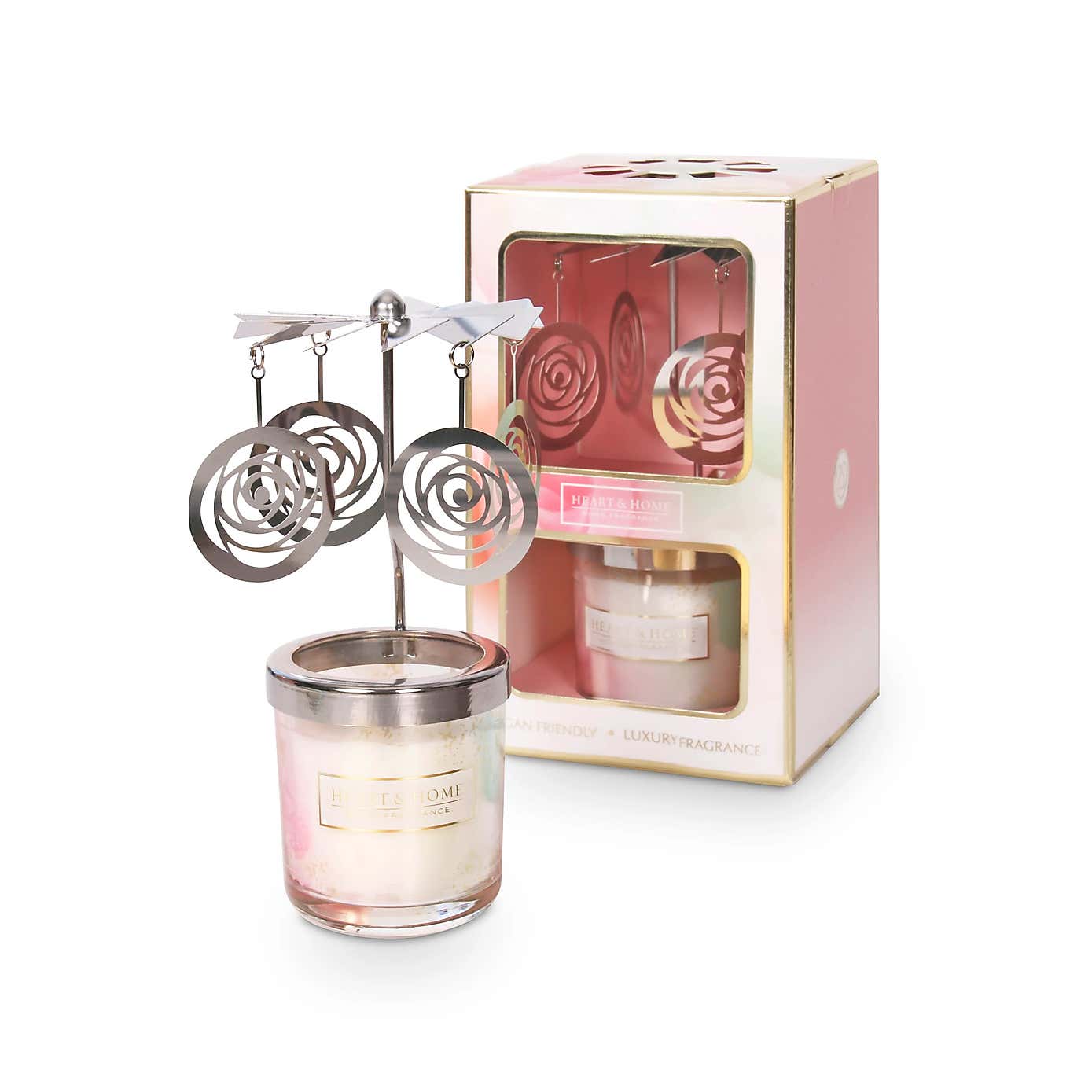 Heart & Home With Love Mini Carousel Candle