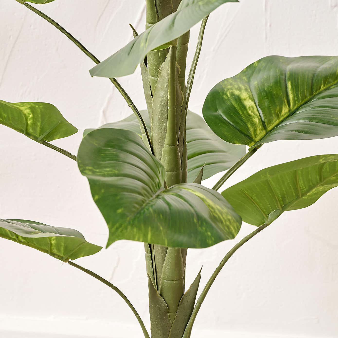 Artificial Elephant Ear Plant in Grey Plant Pot