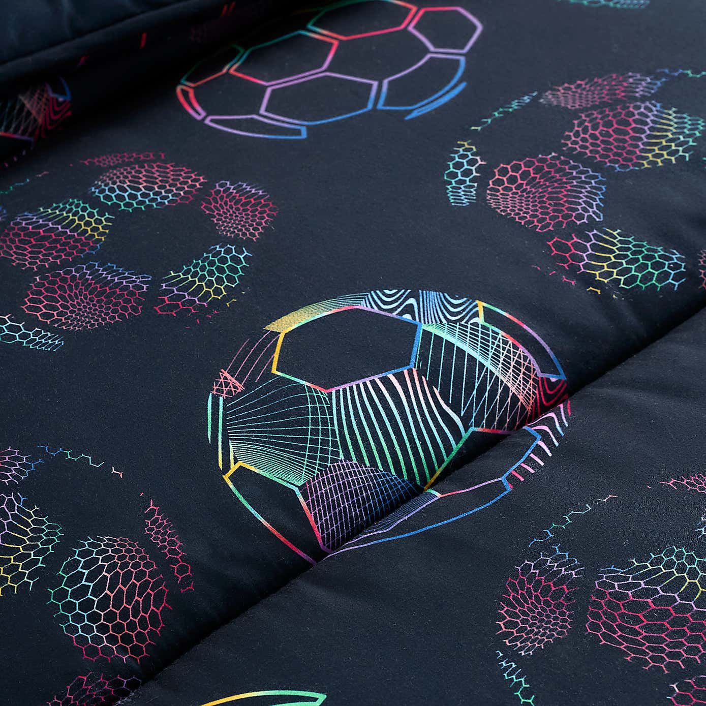 Bright Football 7.5 Tog Single Coverless Duvet and Pillowcase Set