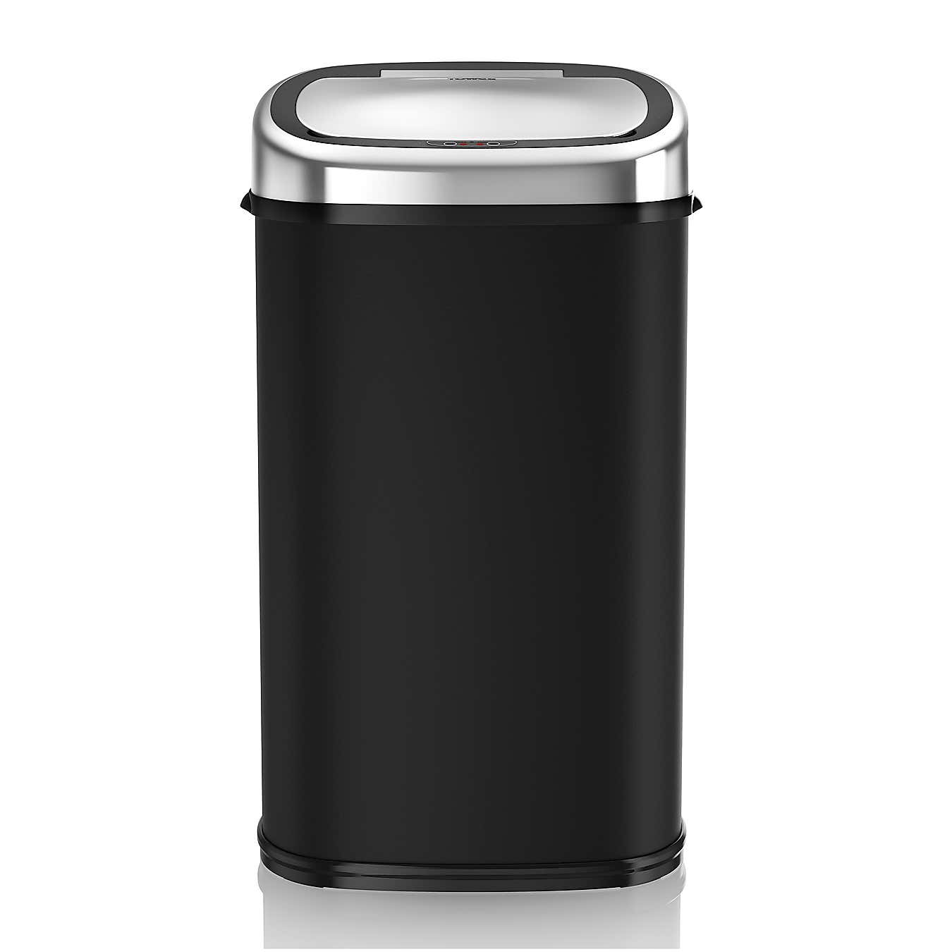 Tower 58 Litre Black Square Sensor Bin