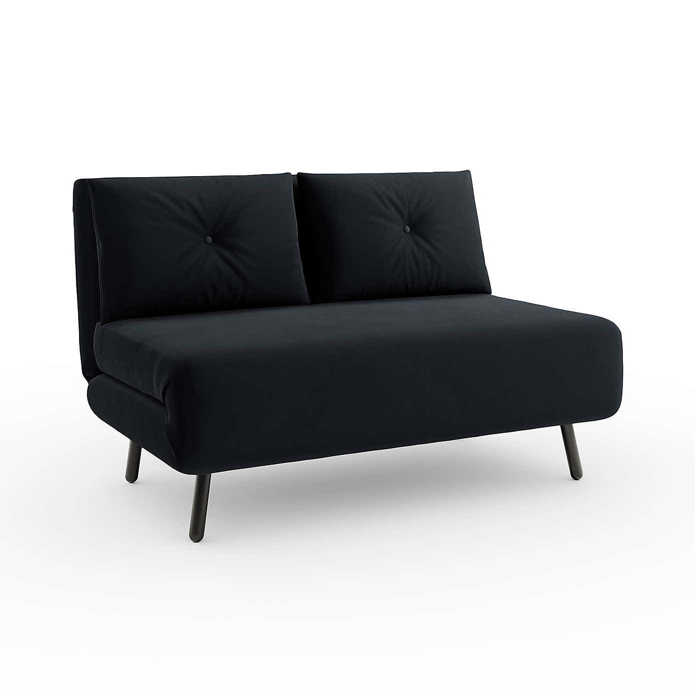 Phoebe Velvet Small Double Sofa Bed