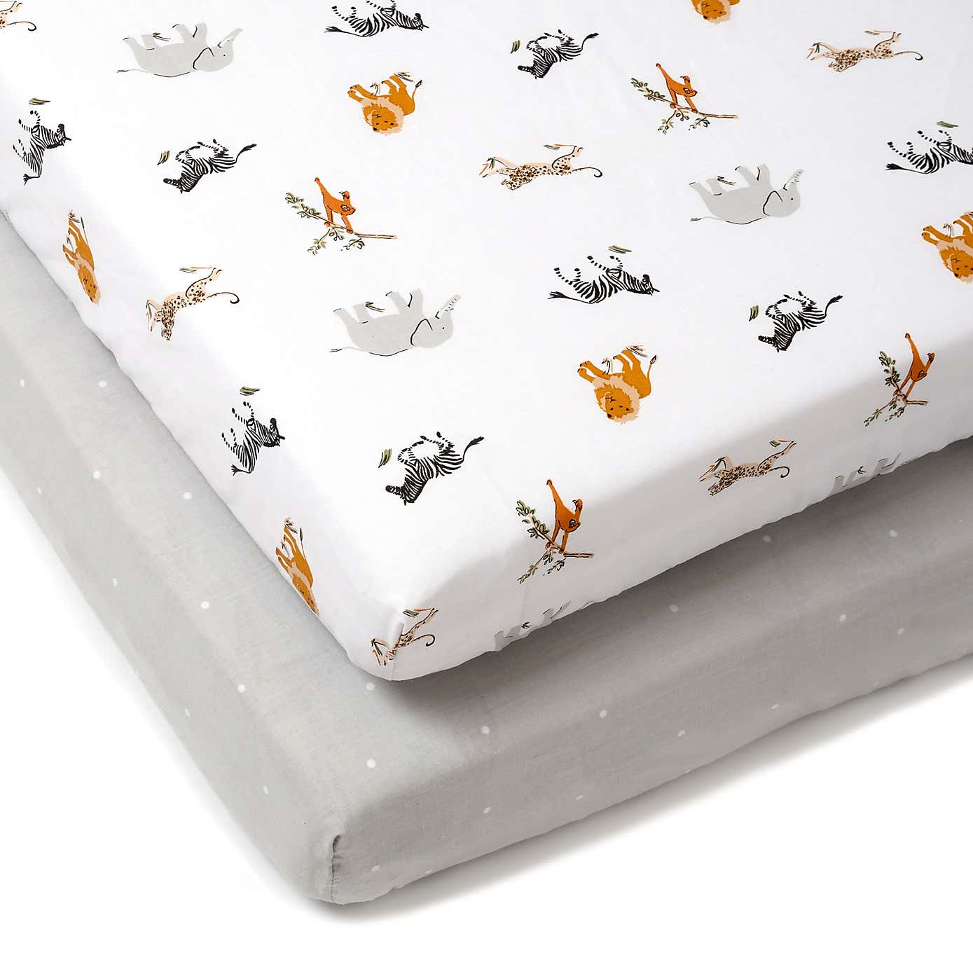 Clair de Lune Pack of 2 Jungle Dream Cot Bed Sheets