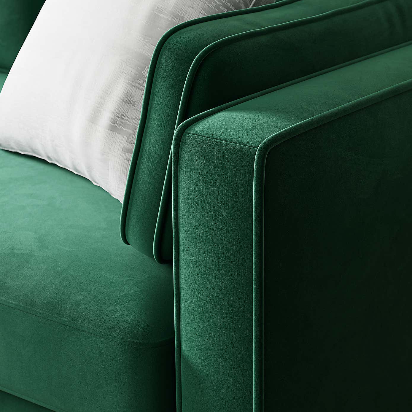 Zoe Plain Velvet 3 Seater Sofa