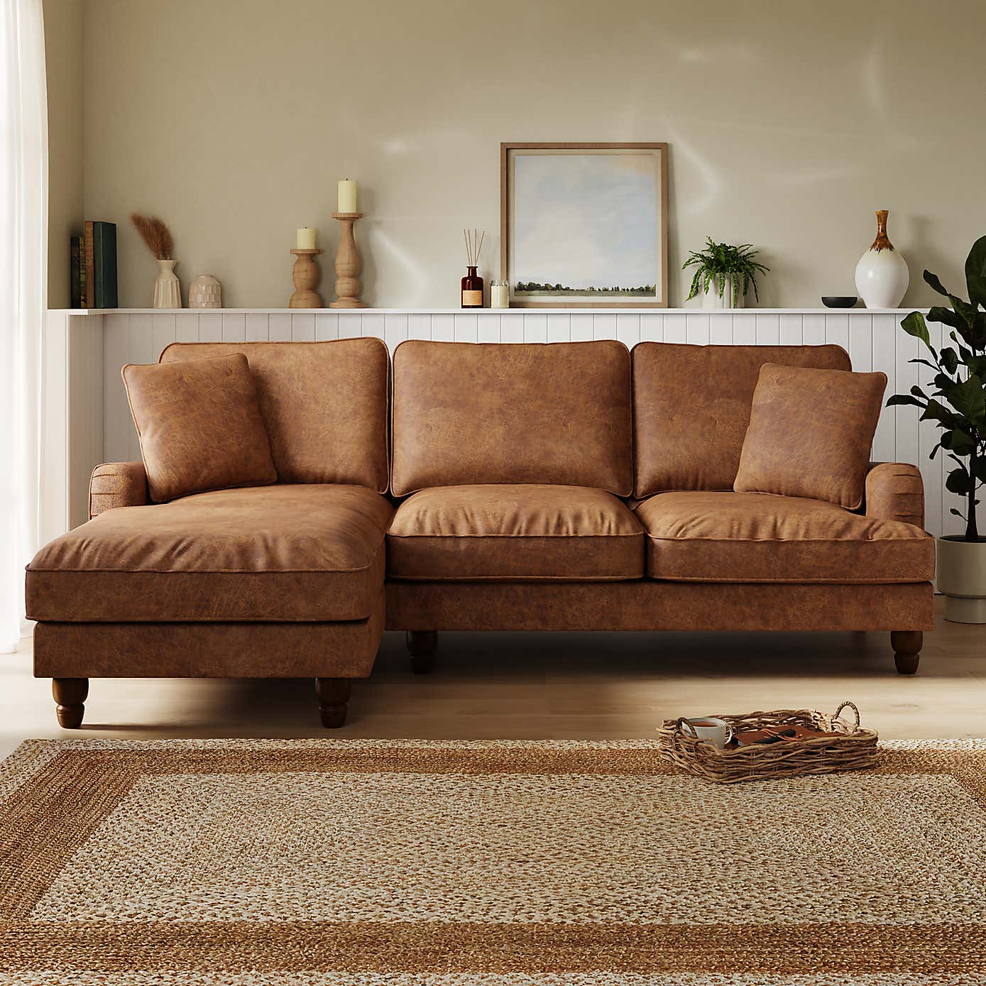 Beatrice Faux Leather Corner Storage Sofa Bed