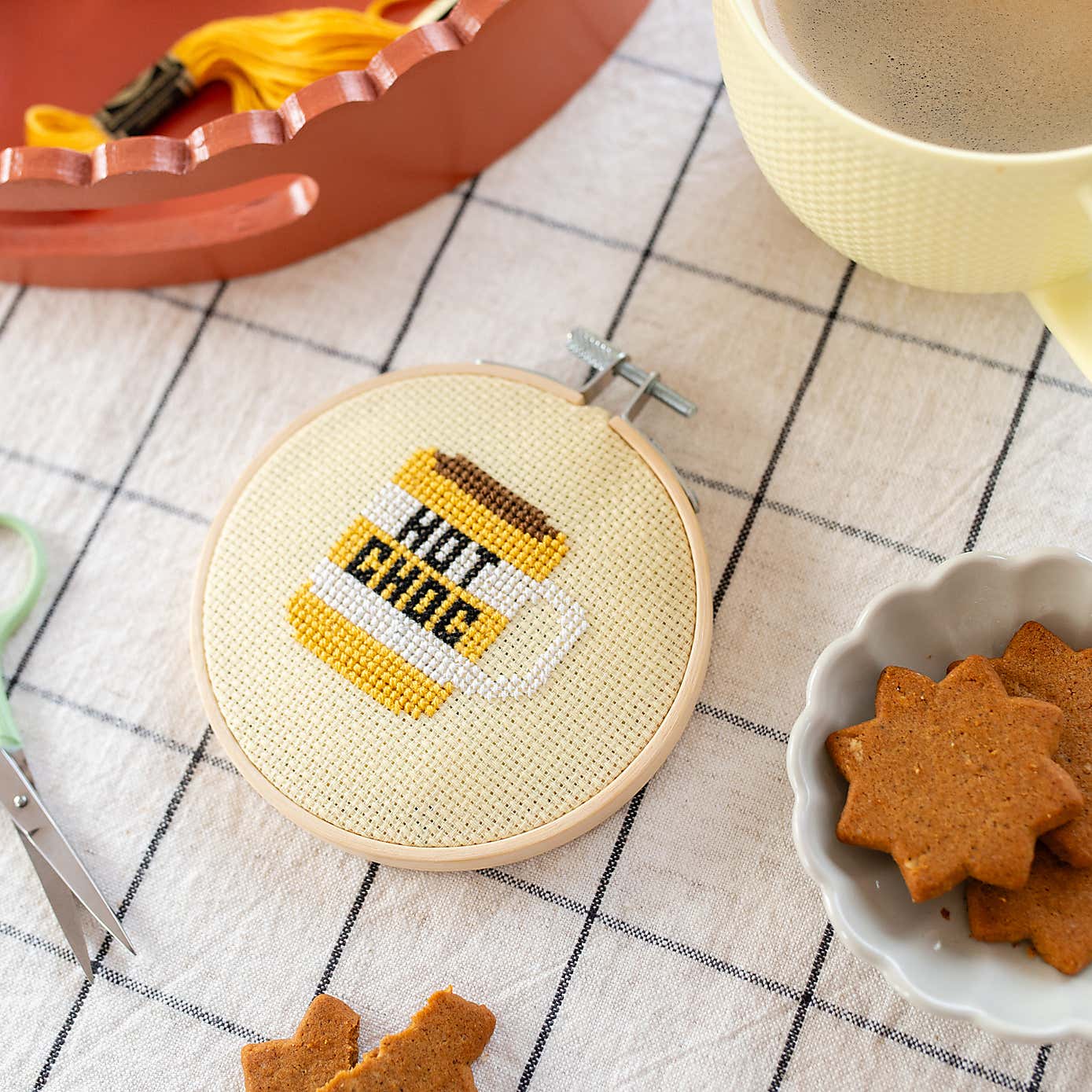 Cotton Clara Hot Chocolate Cross Stitch Kit