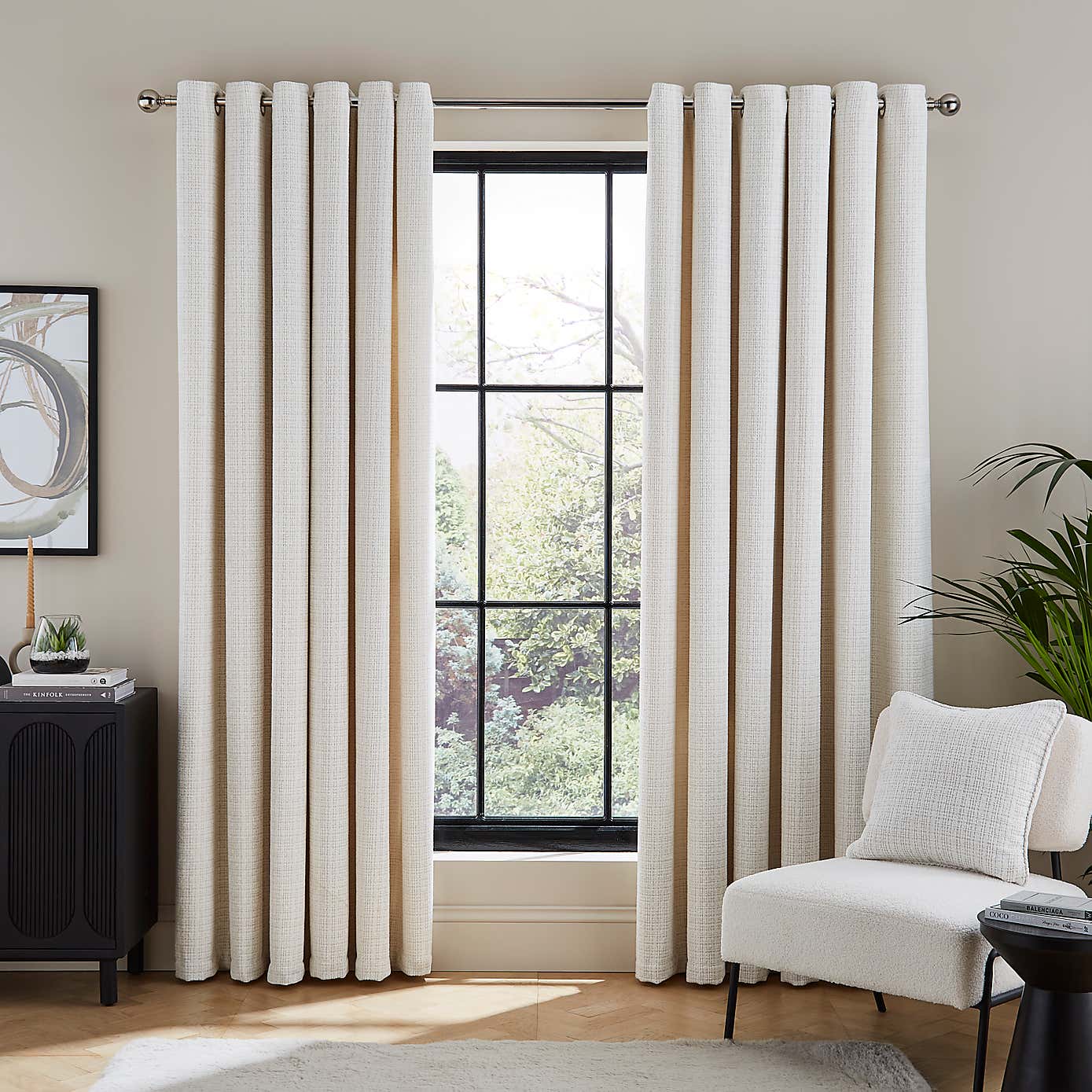 Cashton Chenille Heavyweight Eyelet Curtains