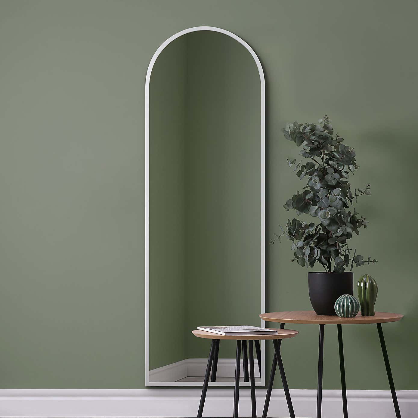 Arcus Arched Slim Indoor Outdoor Full Length Wall Mirror