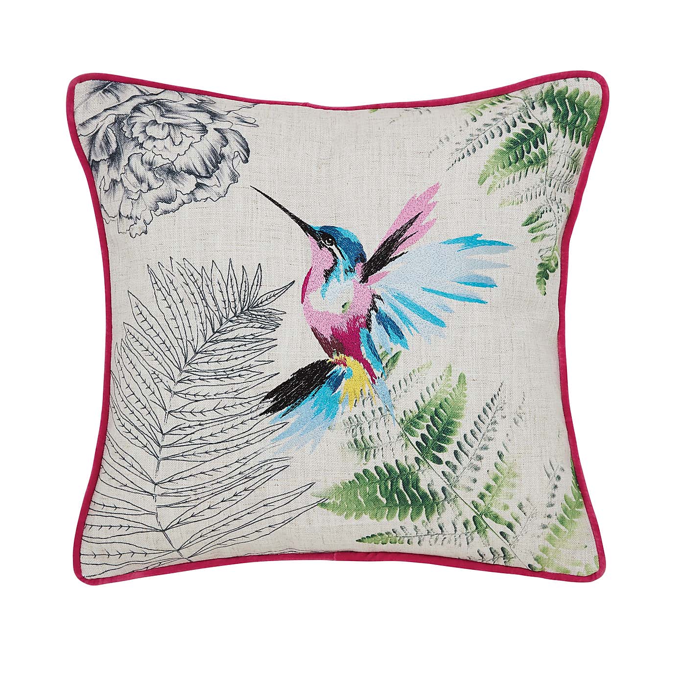 Hummingbird Pink Cushion