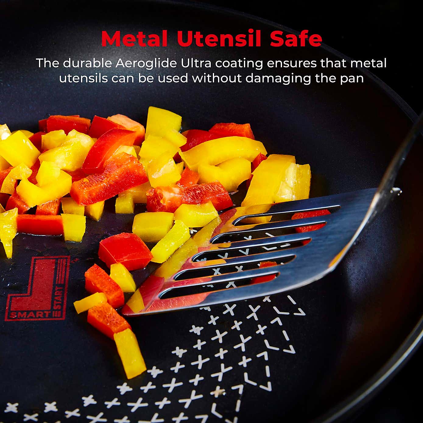 Tower Smart Start Non-Stick Ultra Forged Aluminium Wok, 28cm