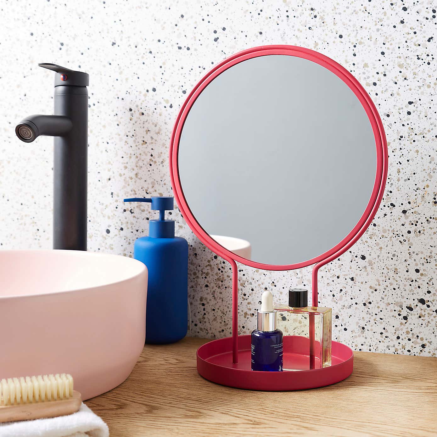 Elements Pedestal Mirror with Tray